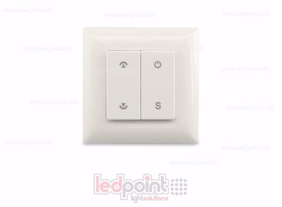 Immagine di Telecomando da parete 86x86mm monocromatico monozona, 1 scena, RF2.4G