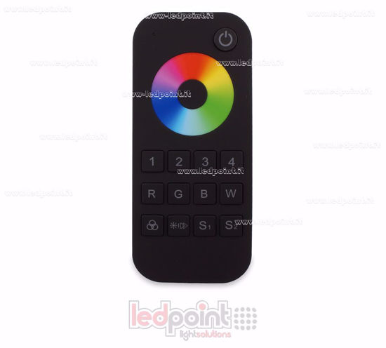 Immagine di Telecomando RGB/RGBW 4 zone, 2 scene, nero, RF2.4G