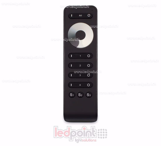 Immagine di Telecomando monocromatico nero 4 zone, 3 scene, 13 tasti  RF2.4G