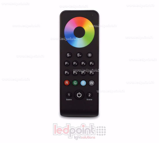 Immagine di Telecomando RGB/RGBW 1 zona, 2 scene, 8 modalità dinamiche, nero, RF2.4G
