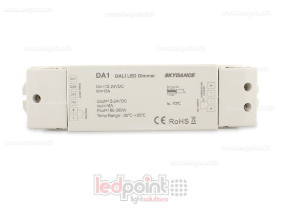 Immagine di Dimmer DALI-2, 1 canale da 15A, 12-24V DC, tensione costante