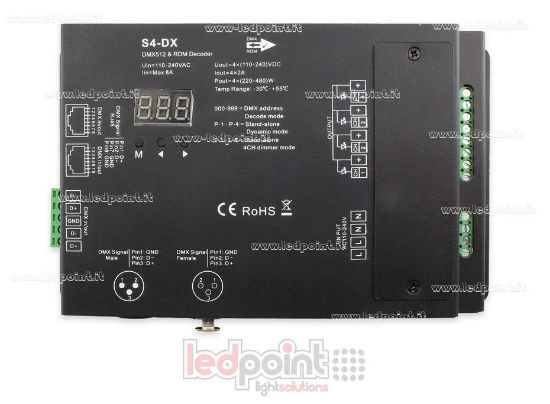 Immagine di DMX 512 decoder, 4 canali da 2A l'uno, tensione 110-240VAC