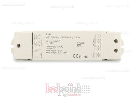 Bild von 0/1-10V monochromatischer Dimmer und Push Dim, 4 Ausgangskanäle