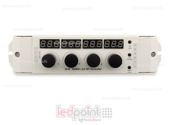 Bild von RGBW Steuerung mit 4 Steuerknöpfen 12/24V, 4ch*4A, RF 2.4G