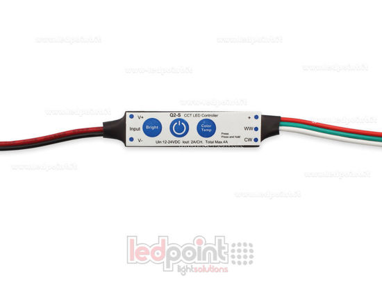 Picture of CCT mini dimmer receiver 12/24V, 2ch 2A/CH 3 keys no RF