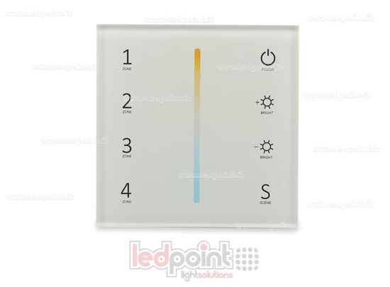 Immagine di Master DMX e telecomando CCT per scatola a parete, 86x86mm, 4 zone 3 scene, RF2.4G