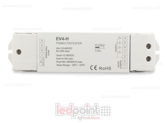 Immagine di Amplificatore RGBW 20A (4 canali da 5A) 12-60V