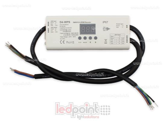 Bild von DMX 512 decoder IP67 wasserdicht, 4 Kanäle 5A jeder, 12-36V DC DC Spannung