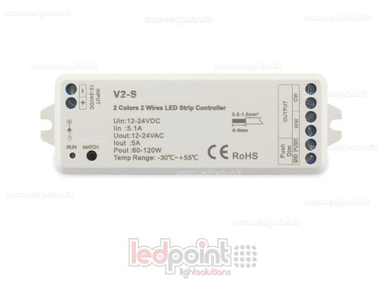 Immagine di Ricevitore controller per CCT 2 fili 12-24V, 1ch*5A, RF 2.4G