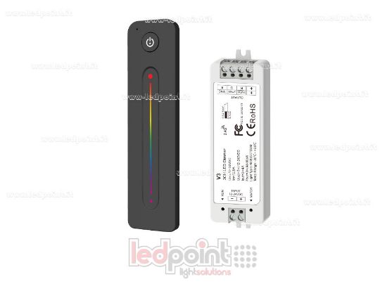 Immagine di Kit telecomando + controller RGB 12/24V, 3ch*4A, RF 2.4G