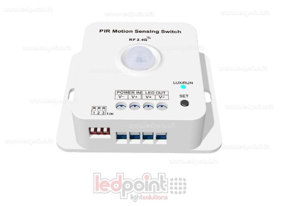 Immagine di Interruttore con sensore di movimento PIR, 6A*12-24V/4A*36-48V, RF2.4GHz