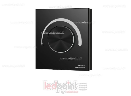 Immagine di Telecomando Zigbee Triac dimmer da parete 86x86mm, 1 zona con rotella Nero