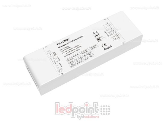 Immagine di Ricevitore controller RGB+CCT 12/24V, 5ch*6A oppure 36/48V, 5ch*4A, RF 2.4G e Bluetooth