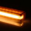Immagine di Barra led opaca da 3 metri – profilo PR-RE16-00 con strip COB 7w/m 384led/m 24V – 1 metro di cavo di alimentazione da un lato