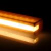 Immagine di Barra led opaca da 3 metri – profilo PR-RE16-00 con strip COB 7w/m 384led/m 24V – 1 metro di cavo di alimentazione da un lato