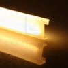 Immagine di Barra led opaca da 3 metri – profilo PR-RE16-00 con strip COB 7w/m 384led/m 24V – 1 metro di cavo di alimentazione da un lato