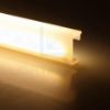 Immagine di Barra led opaca da 3 metri – profilo PR-RE16-00 con strip COB 7w/m 384led/m 24V – 1 metro di cavo di alimentazione da un lato