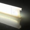 Immagine di Barra led opaca da 3 metri – profilo PR-RE16-00 con strip COB 7w/m 384led/m 24V – 1 metro di cavo di alimentazione da un lato