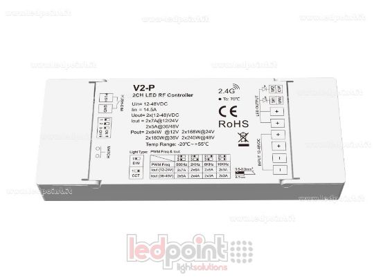 Immagine di Ricevitore controller mono o CCT 12/48VDC, 2ch*7A