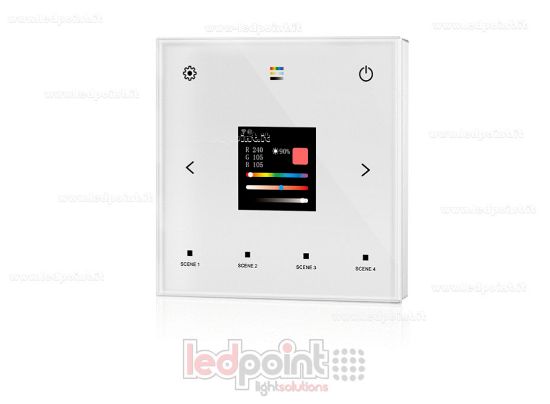Immagine di Pannello master DALI, touch  100-240VAC, RF 2.4GHz bianco